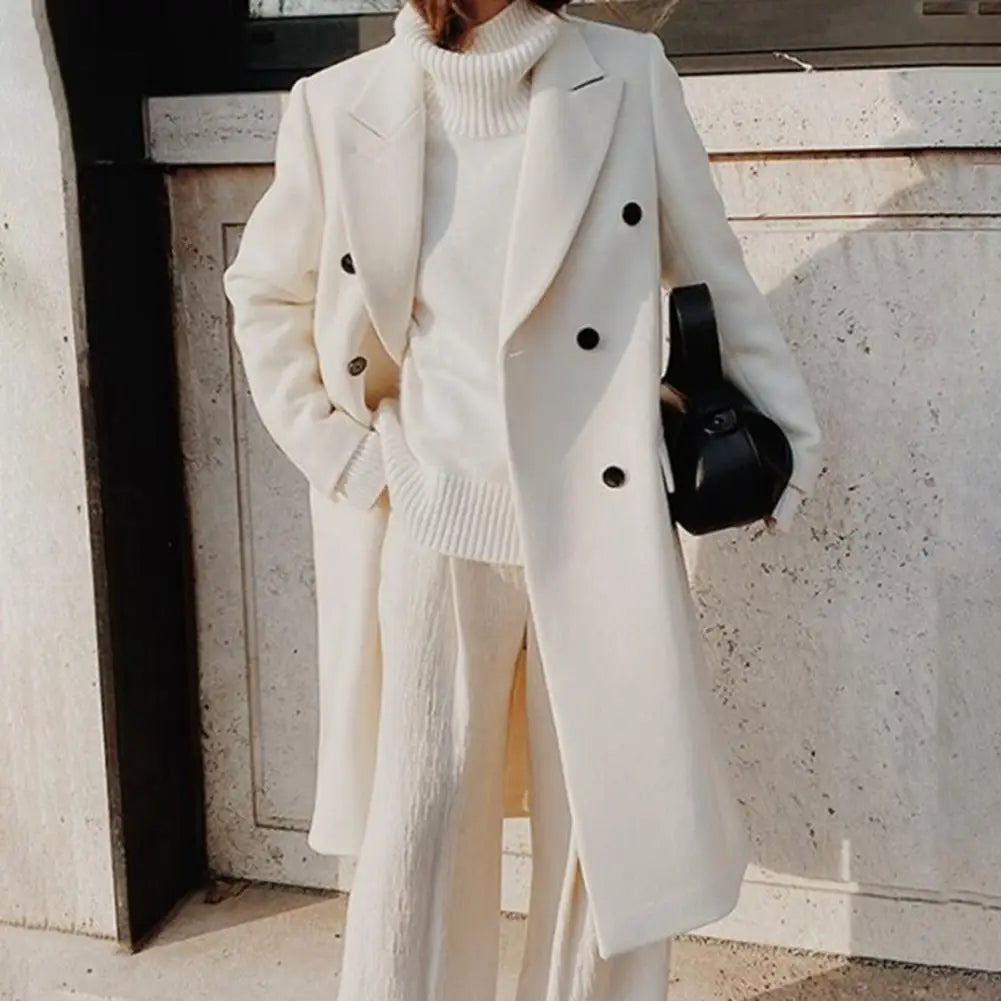 Woolen Cardigan Popular Loose Long Casual Woolen Jacket Coat Overcoat Woolen Suit Versatile Korean Women Clothes Merad Style