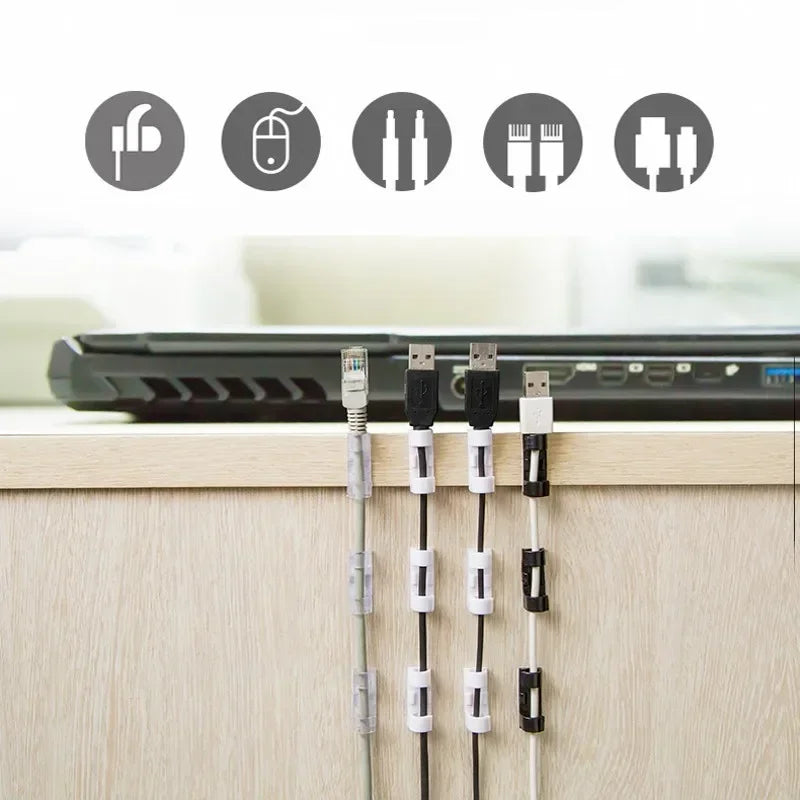 1/100Pcs Cable Clips Self-Adhesive Cable Organizer Cord Management System Cord Holder for Wire Management Desk Car Office Home