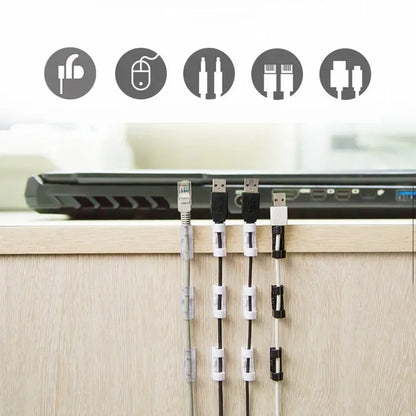 1/100Pcs Cable Clips Self-Adhesive Cable Organizer Cord Management System Cord Holder for Wire Management Desk Car Office Home