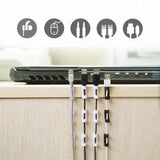 1/100Pcs Cable Clips Self-Adhesive Cable Organizer Cord Management System Cord Holder for Wire Management Desk Car Office Home