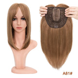 Benehair 14'' 18'' Hair Toppers with Bangs for Women Synthetic 6x6 Top Hairpieces Wigs Long Straight Clip in Hair Extension