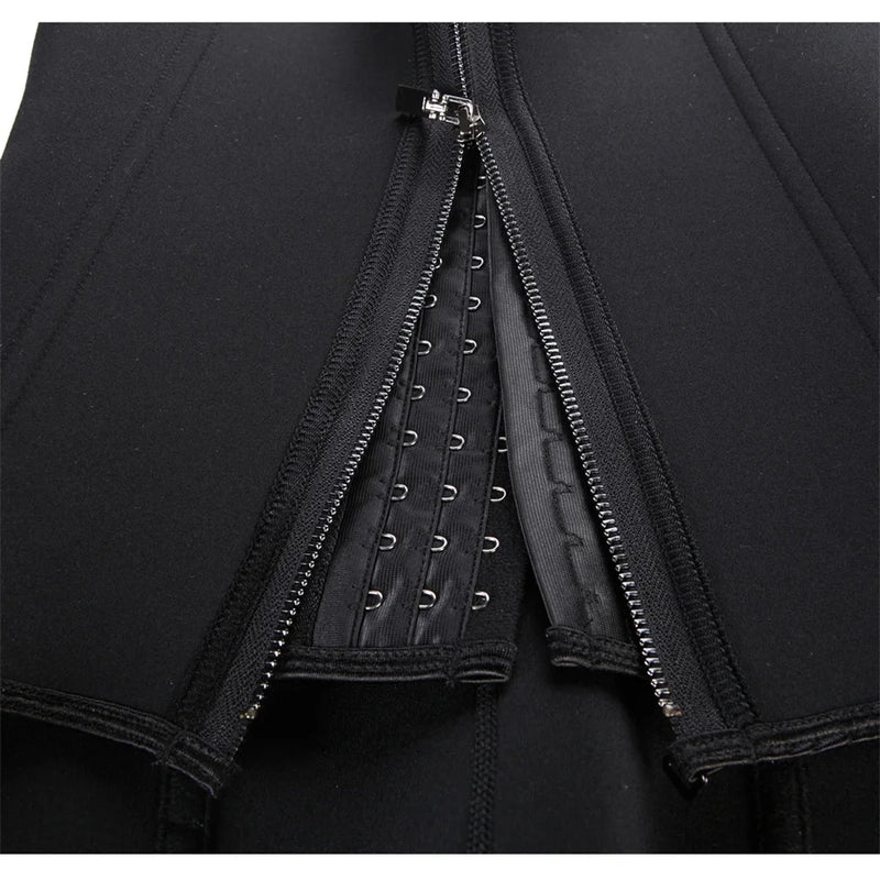 Camiseta sin mangas moldeadora de cintura para mujer, con cremallera, moldeadora de cuerpo, control de abdomen, ropa interior deportiva para mujer