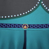 Frozen Green Anna Princess Girls Cosplay Costume Full Long Sleeve Dress With Cloak Carnival Party Kids Clothes Birthday Dress