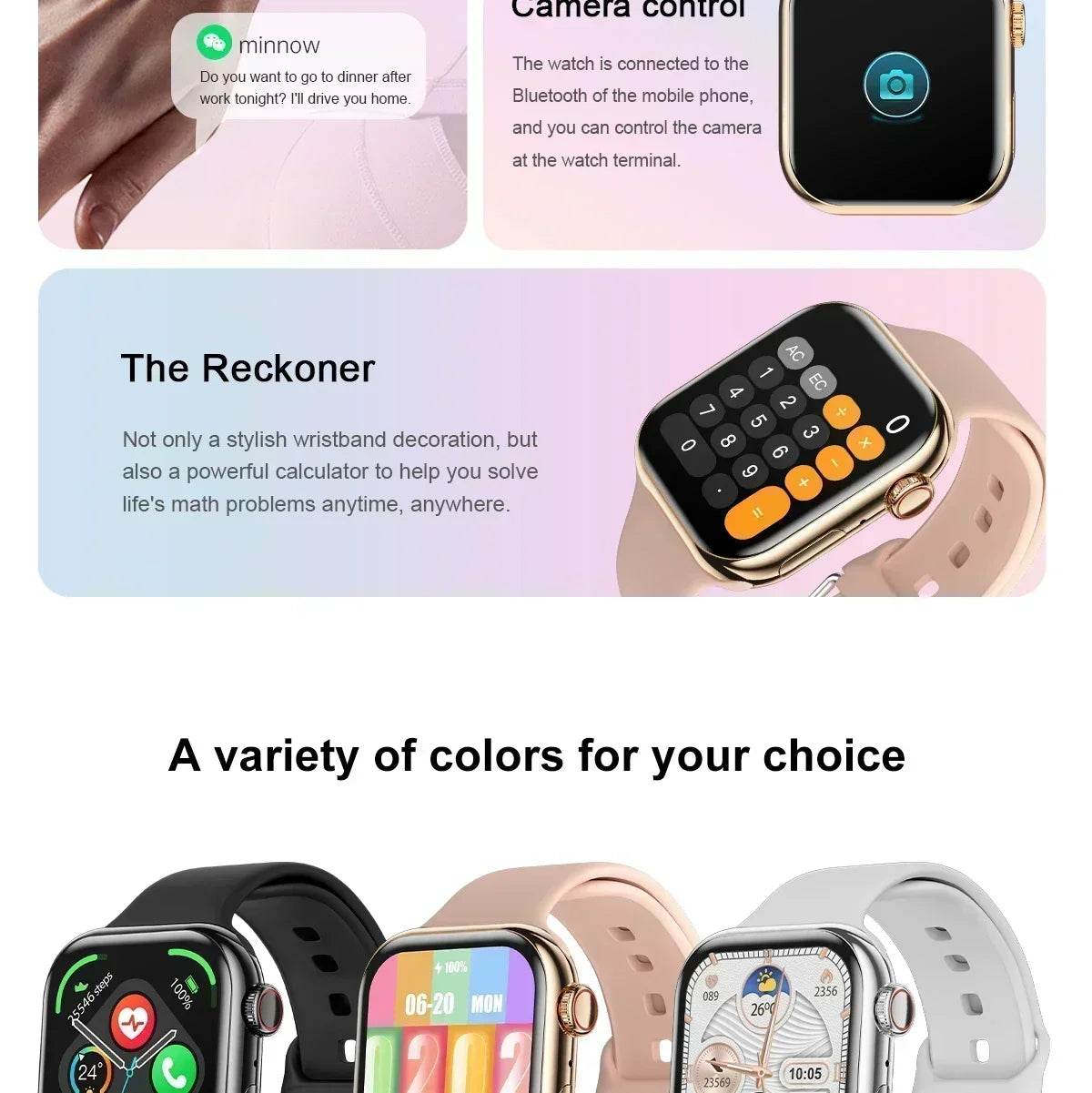 NEW Smart Watch Series 10 HD Screen Custom Dial Wireless Charging Men BT Call NFC Women Sport GPS Smartwatch For IOS Android