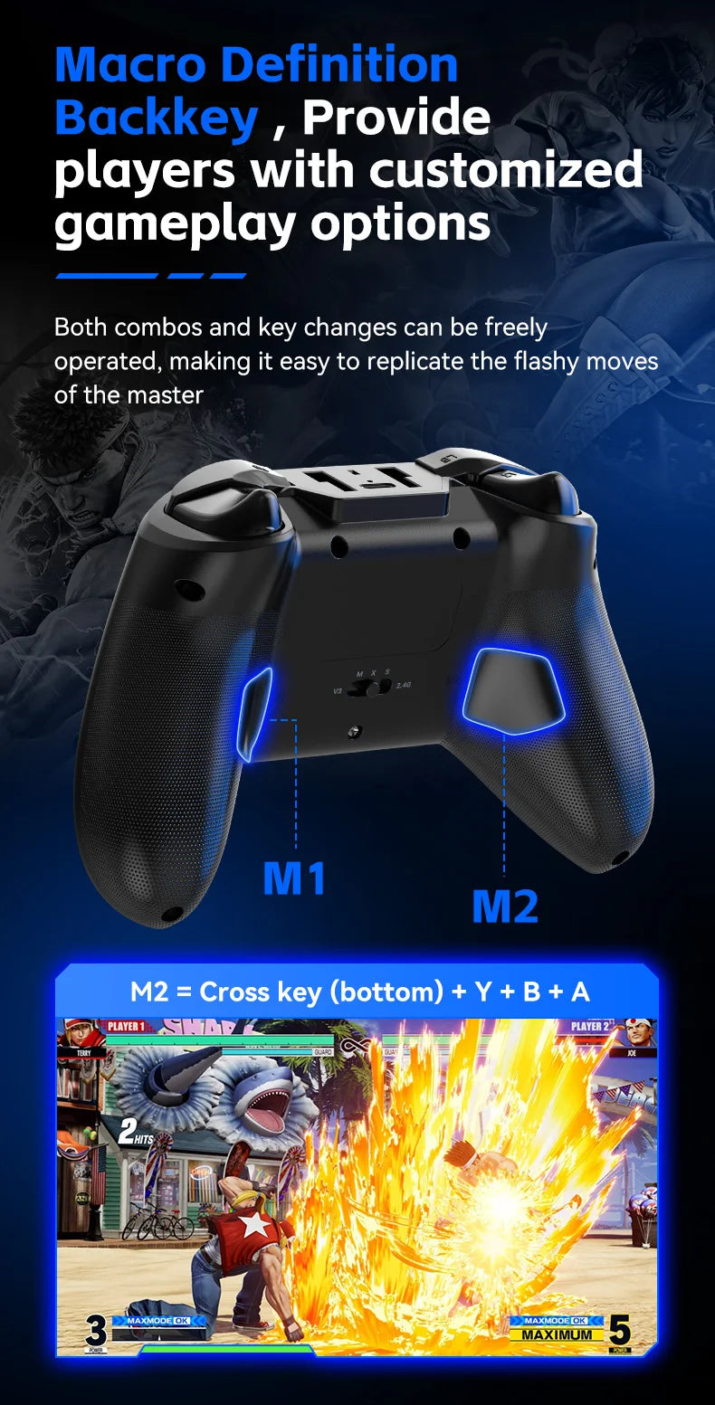 G6 wireless mobile game controller with Hall trigger and Hall joystick supporting Switch/PC/Android/iOS