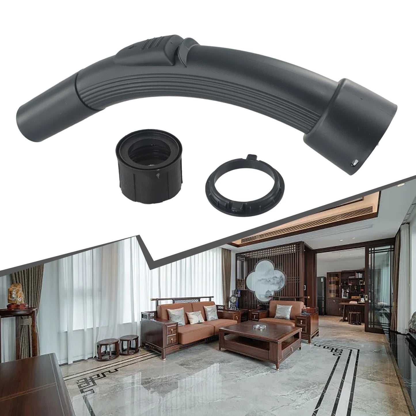 Piezas de aspiradora, mango de manguera, repuesto de varilla doblada, accesorios ABS, extremo de manguera doblado para Hoover de 32 mm