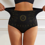 Flarixa High Waist Seamless Panties Flat Belly Shaping Briefs Women Postpartum Underwear Comfort Abdomen Control Underwear