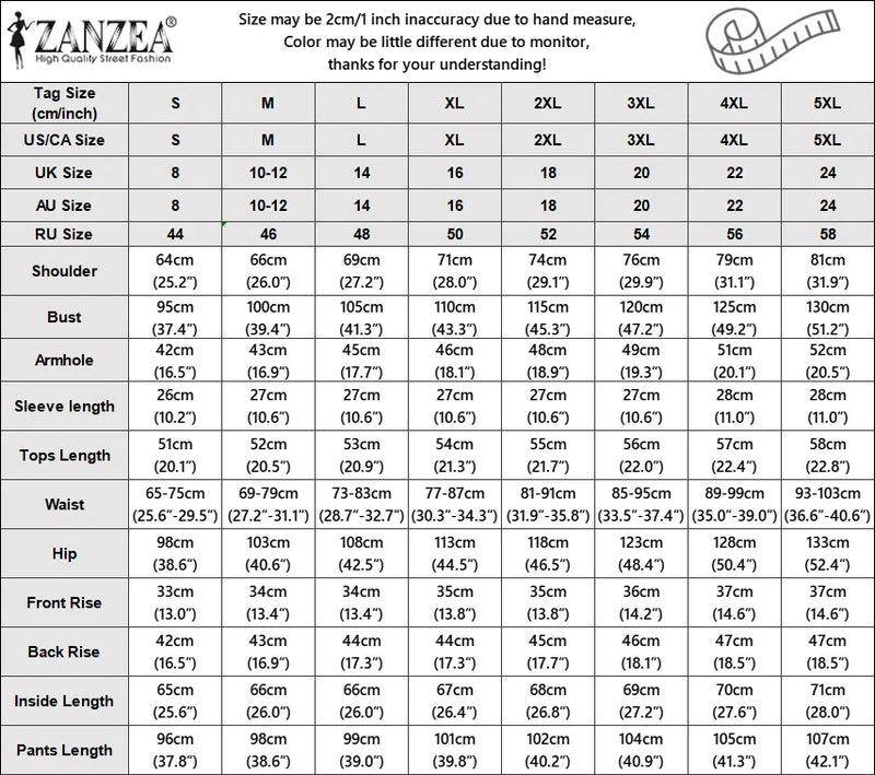 2PCS Fashion Women Tracksuits ZANZEA Spring Pant Sets 3/4 Sleeve Blouse Wide Leg Trousers Suit Casual Outfit Print Matching Set