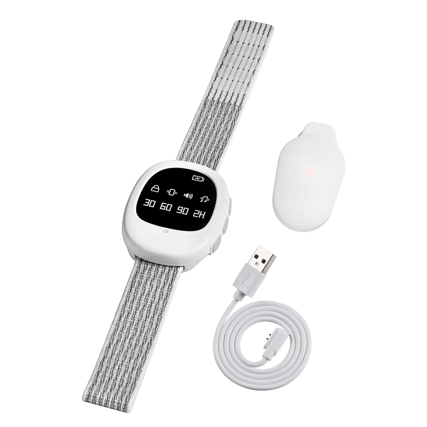 Alarma inalámbrica para enuresis de 40 m, sensor de entrenamiento para ir al baño para adultos mayores, con pulsera para niños y adultos mayores.