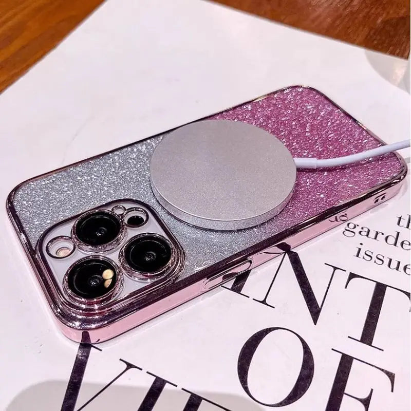 Glitter Plating Magnetic Ring Phone Case For Xiaomi Mi 14 15 Ultra 13 12 11 10T Lite 11T 12T 13T 14T Pro 11i 11X 12X Soft Cover