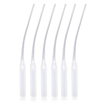 100Pcs Glue Micro-Tips Plastic Glue Bottle 502 Glue Rubber Hose Rubber Drip Tube Mouse Tail Dispensing Needle Dispensing Hose