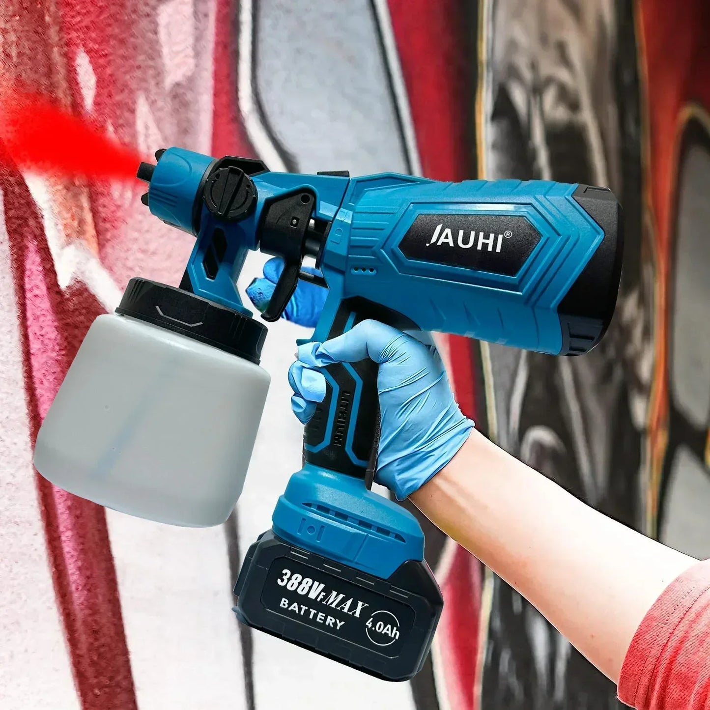Pistola pulverizadora elétrica sem fio, 1000ml, portátil, pulverizador de tinta doméstica, móveis automotivos, revestimento de aço, aerógrafo para makita, bateria de 18v