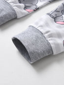 Newborn Baby Boy Baby Elephant Clothes Set Long Sleeve Romper Bodysuit Top and Pants with Hat Spring Autumn Cute Outfit for Boys