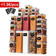 Kitchen food Storage Container with Lid Airtight Set of 24 Set 48 Pcs (24 Containers, 24 Lids), 0.8 L/0.32L/0.24L  BPA Free