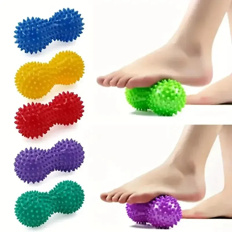 Peanut Massage Spiky Ball para Plantar Fast, treinamento, dor muscular, estresse, massageador para os pés, rolo de relaxamento, bolas miofasciais, 1pc