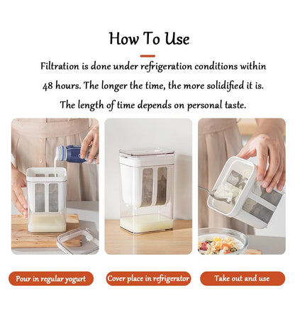 Greek Yogurt Maker Yogurt Filter Stainless Steel Strainer Whey Separation Tools Cheese Moisture Seperator Kitchen Accessories