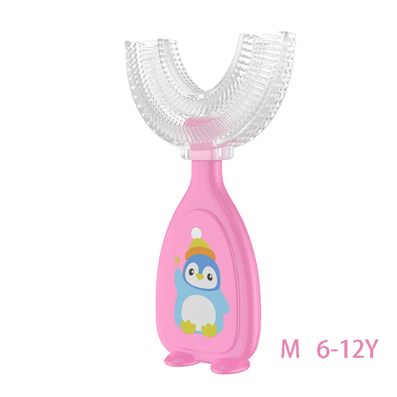 Children's 360 Degree Infant U-shaped Toothbrush Baby Health Teethers Soft Silicone Baby Brush Kids Teeth Oral Care Cleaning