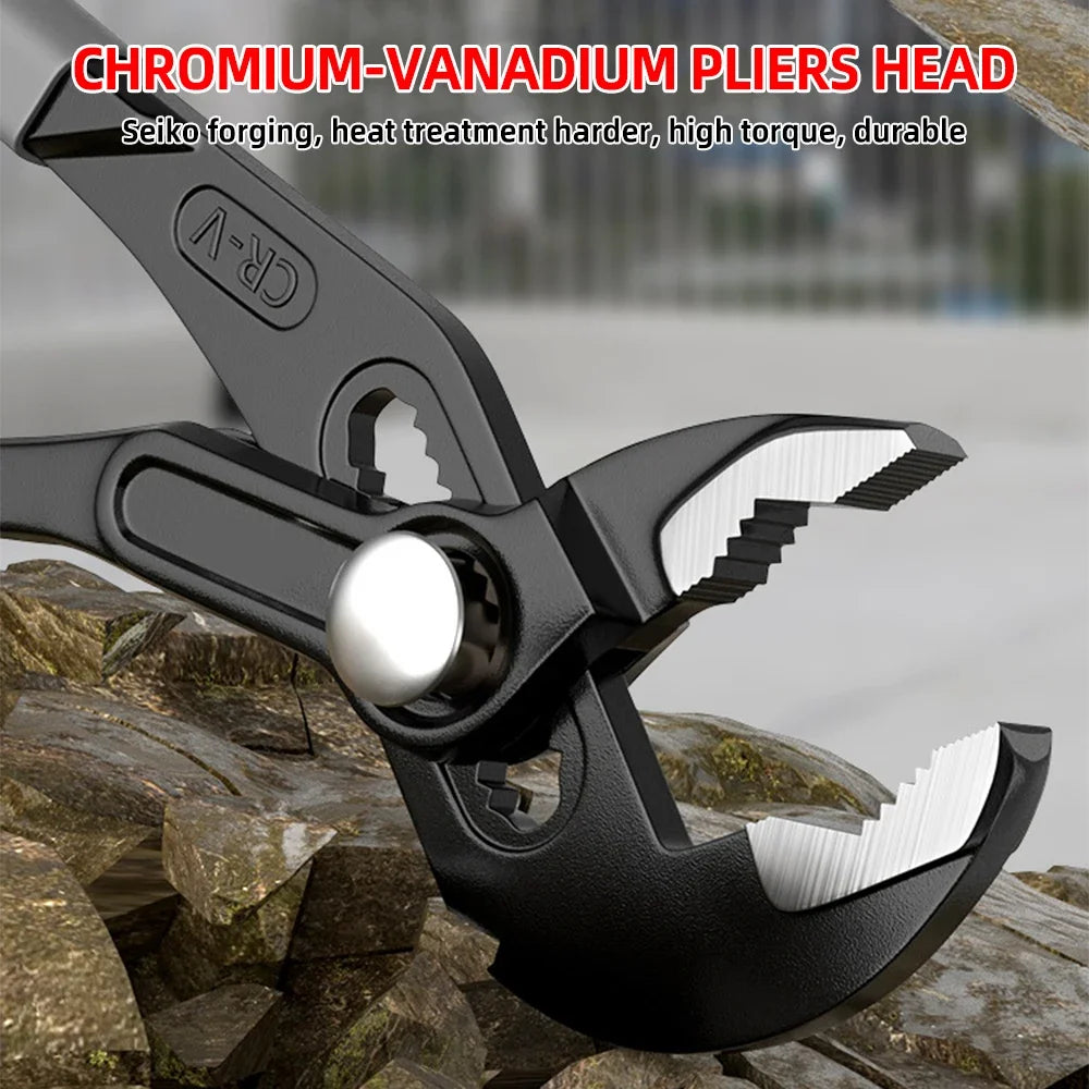 7"/8"/10"/12" Heavy Duty Quick Pipe Wrenches Large Opening Universal Adjustable Water Pipe Clamp Pliers Hand Tools for Plumber