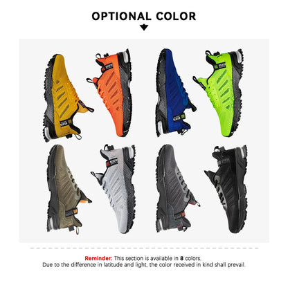 Baasploa Men Running Shoes Mesh Breathable Sport Shoes For Men Fashion Lightweight Casual Sneakers Non-Slip Lace Up Plus Size 50