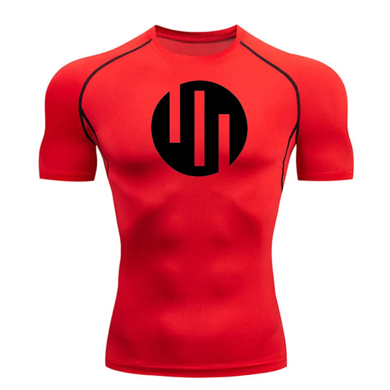 Gym Short Sleeve Running T-Shirt Men's Compression Long Sleeve Shirt Sun Protection Quick Drying Sports Top Black Sportswear 4xl