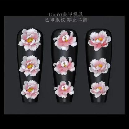 1pc Bowknot Candles Jellyfish Shell Rose Leaf  3D Acrylic Mold Nail Art Decoration Nails DIY Design Silicone  Nails Mold