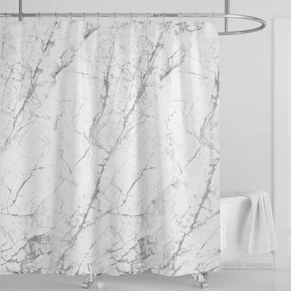 Marble Waterproof Shower Curtain Waterproof Shower Curtain for Bathroom Decor Printed Washable Shower Curtain with Hooks