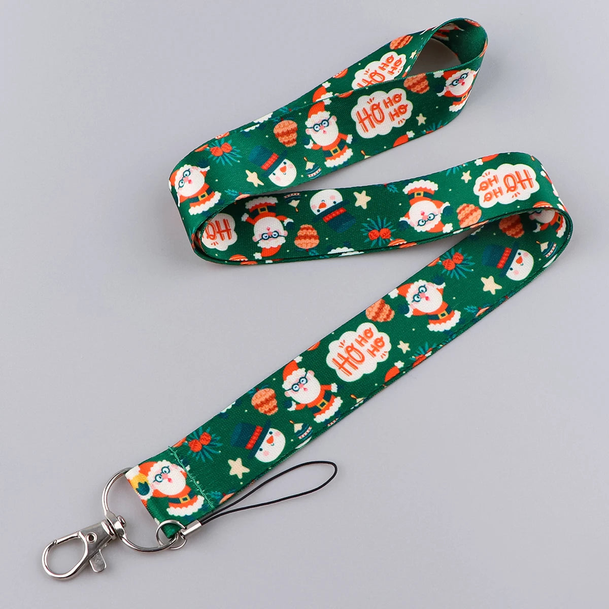 Christmas Lanyard Santa Claus Neck Strap for Key ID Card Cellphone Straps Badge Holder DIY Hanging Rope Neckband Accessories
