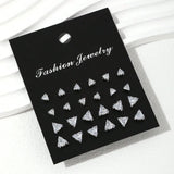 Luxuoso e Simples Brincos Decorativos de Zircônia, Brilhante e Carinhoso, Adequado para Presentes, Festas, Casais, 12 Pares
