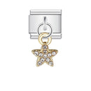 URING New Italian Charm Bracelet Pendant Series Shell Imitation Pearl Heart Personalized Assembly Chain Y2k DIY Making Jewelry