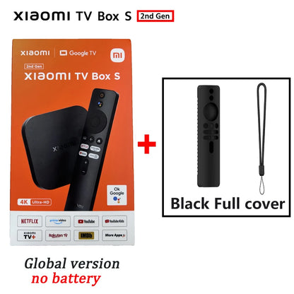 Original Global Version Xiaomi TV Box S 2nd Gen 4K Ultra HD 2G 8G WiFi BT5.2 Google TV Cast Netflix Smart TV Box Media Player