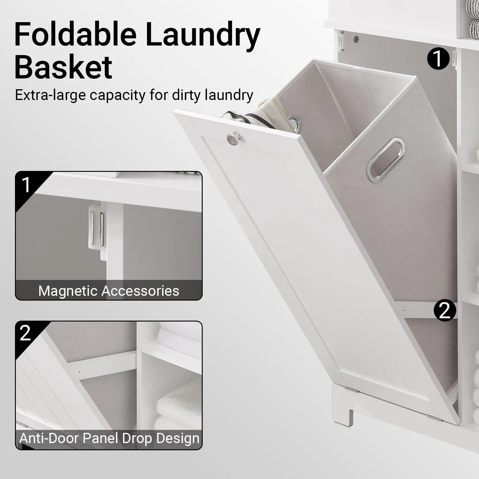 SoBuy BZR104 high wardrobe with fold-out bathroom wardrobe narrow laundry wardrobe bathroom shelf bathroom wardrobe