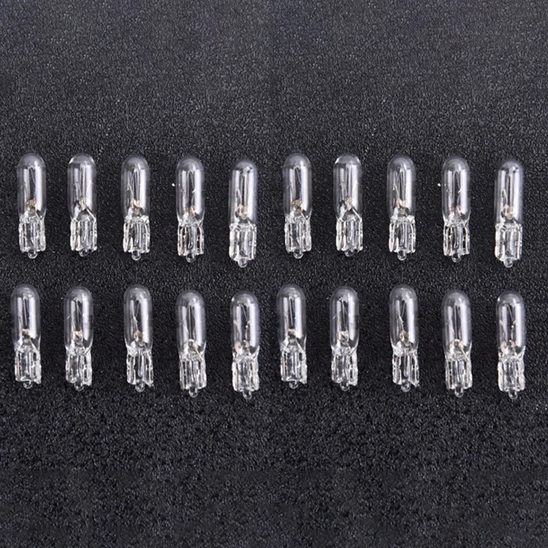 20Pcs Halogen T5 W2W Bulb 12V Car Instrument Lights Dashboard Bulb Auto Interior Warnning Light