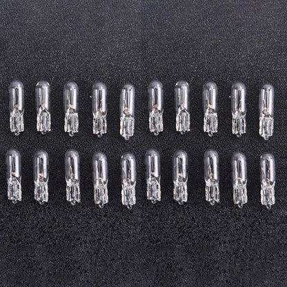 20Pcs Halogen T5 W2W Bulb 12V Car Instrument Lights Dashboard Bulb Auto Interior Warnning Light