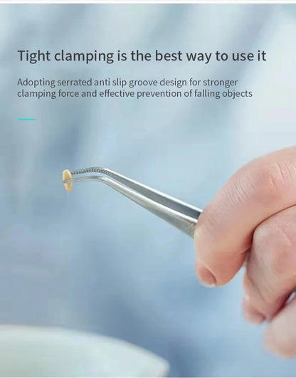 Stainless Multifuctional Steel Elbow Tweezers Aquarium Clip Long Tongs Medical Tweezers Forceps Pet Feeding Tools Non-slip