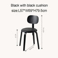 Nordic Plywood Dining Round Seat Stackable Vintage Curved Backrest Chair