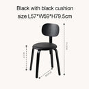 Nordic Plywood Dining Round Seat Stackable Vintage Curved Backrest Chair