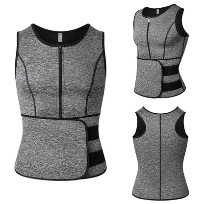 Vensslim - Chaleco moldeador de cintura para hombre, camiseta adelgazante, camiseta interior de compresión para sauna, ropa moldeadora, quemador de grasa, camisetas de entrenamiento