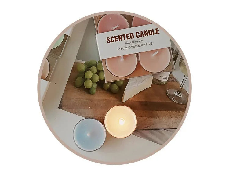 4pcs Handmade Tea Light Scented Candle Aromatherapy Soy Wax Candles Wedding Birthday Candle Party Home Decoration Photo Props