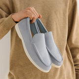 Men's Flat Loafers 2025 Frosted Suede Flat Shoes Comfortable Non-Slip Fashion Loafers Lightweight Trendy Outdoor Casual Shoes