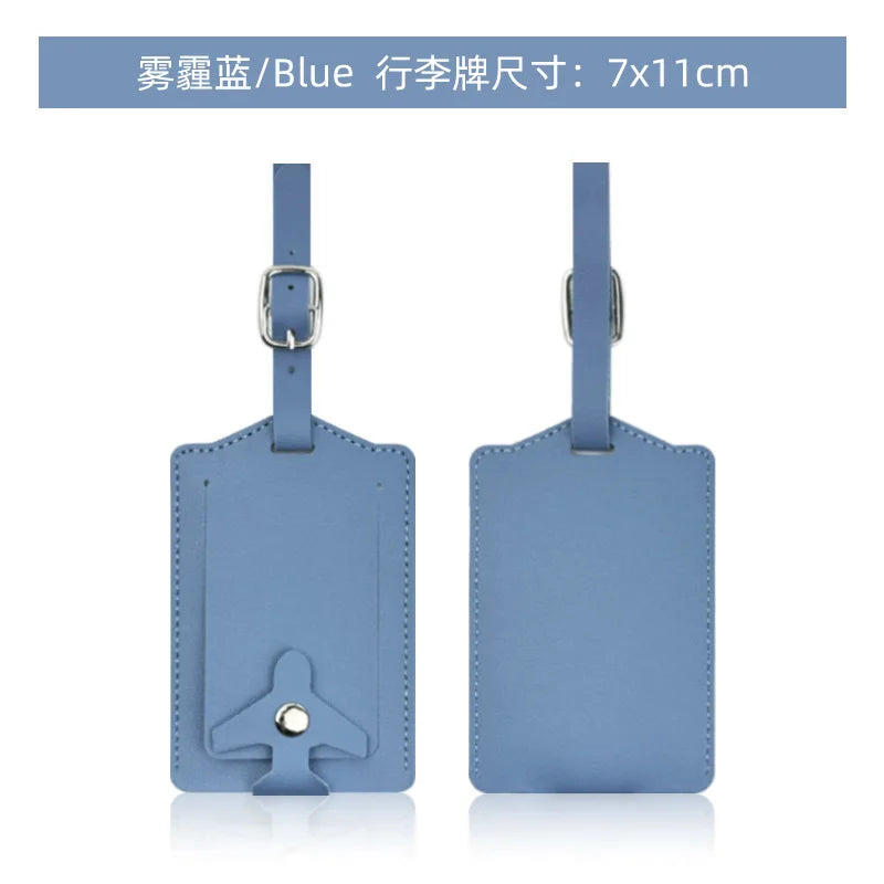 New Airplane Buckle Anti Lost Luggage Tags Thickened Flip Cover Luggage Tag Boarding Pass Suitcase Label Name ID Address Lable