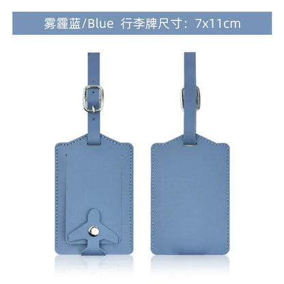 New Airplane Buckle Anti Lost Luggage Tags Thickened Flip Cover Luggage Tag Boarding Pass Suitcase Label Name ID Address Lable