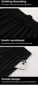 Fitness Clothes Ice Silk Quick Drying T-shirt Suit Men Short Sleeve Running Sportswear Shorts Tracksuit Gym Sports Training Sets