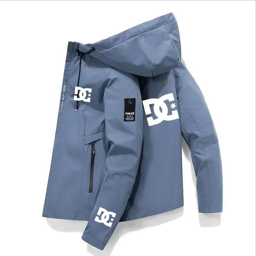 Nueva chaqueta impermeable de pesca para hombre de DC, primavera/otoño, sudadera con capucha, cortavientos, ropa deportiva, prendas de abrigo.