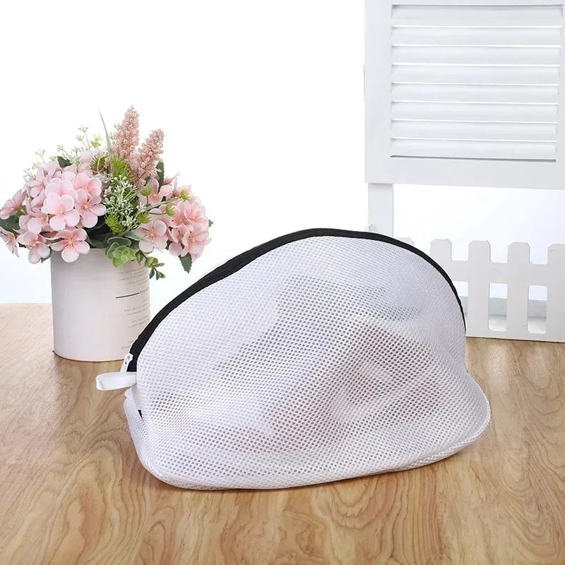 Saco de lavanderia de malha para máquina de lavar, Saco de sapatos com zíperes, Travel Shoe Storage Bags, Roupas de proteção