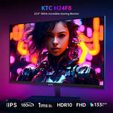 (2025 H24T09P Upgraded Version) KTC H24F8 FHD 23.8" 180Hz Gaming Monitor With Realistic Color Reproduction 1920*1080 Resolution