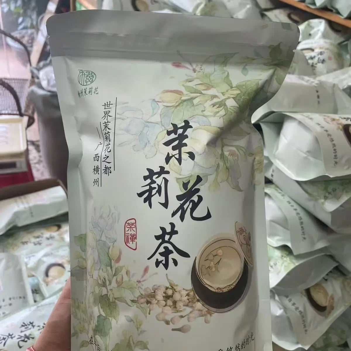 Chá de Flores de Jasmim Premium e Autêntico – Embalagem de Alumínio (Origem Chinesa) – Disponível em 100g, 250g e 500g (Pequeno, Médio e Grande) – Chá Verde/Oolong