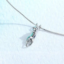 Wedding Bridal Jewelry Sets for Women 925 Sterling Silver Cute Cat Earrings Long Chain Necklaces Pendant Party Gifts