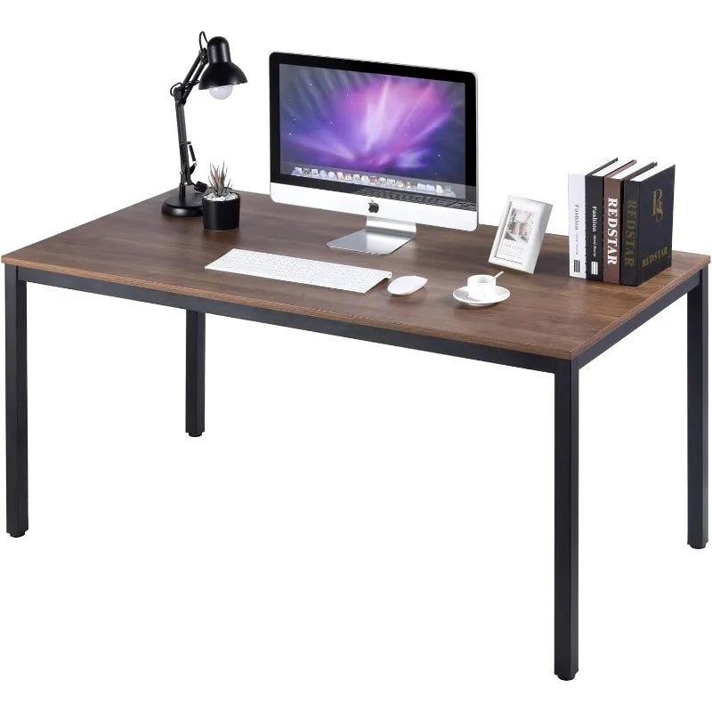 Writing Computer Office Desk 59 Inch（60"x 30"） Home Office Wooden Writing Study Desk Table, Large Solid Wood Desk,