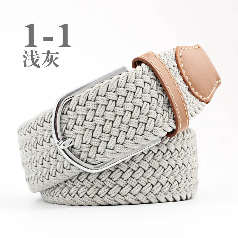 Stretch Woven Belt Unisex Canvas Belts Fashion Casual Student Belt Women Cinturon Male Waistband 105cm