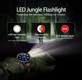 New 1400mAh Big Battery Smart Watch Men Outdoor GPS Flashlight IP68 Waterproof Bluetooth Call AMOLED Military Sports Smartwatch